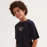 Koszulki dla chłopców - Reserved - T-shirt z haftem - Niebieski - miniaturka - grafika 1
