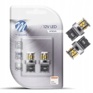 Żarówki M-Tech LED W21W T20 z diodami OSRAM - Żarówki samochodowe - miniaturka - grafika 1