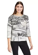 Swetry damskie - Betty Barclay Damski sweter z dzianiny 5903/1817, krótki rękaw 3/4, beżowy/czarny, 44, beżowy/czarny., 44 - miniaturka - grafika 1