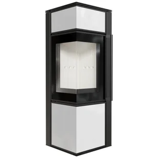 Piec wolnostojący koza Tora S 8 kW Ø 150, z domykaniem ,lacobel biały - Piece wolnostojące - miniaturka - grafika 1