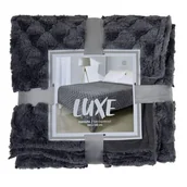 Narzuty - Narzuta na łóżko Luxe 170 x 210 cm ciemny szary - miniaturka - grafika 1