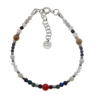 Bransoletki - Bransoletka znak zodiaku waga - mix kamieni i srebro - miniaturka - grafika 1