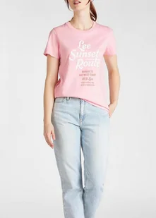 LEE GRAPHIC TEE DAMSKI T-SHIRT KOSZULKA NADRUK REGULAT FIT LA PINK L41AEPNL 112108857 - Lee - Koszulki i topy damskie - miniaturka - grafika 1