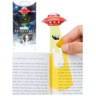 Zakładki do książek - Thinking Gifts UFO czerwona zakładka do ksiązki w etui - miniaturka - grafika 1