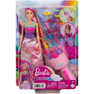 Barbie Dreamtopia Księżniczka Zakręcone pasemka - Lalki dla dziewczynek - miniaturka - grafika 1