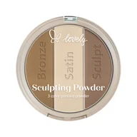 Bronzery i konturowanie twarzy - Lovely Sculpting Powder Paleta Pudrów do Modelowania Twarzy 15g - miniaturka - grafika 1