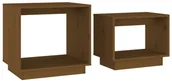Ławy i stoliki kawowe - Drewniane stoliki kawowe 2w1 miodowy brąz D4-M61 - miniaturka - grafika 1