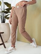 Spodnie sportowe damskie - Spodnie damskie dresowe BRINAT kamelowe Dstreet UY2049 - miniaturka - grafika 1
