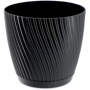 Doniczka z podstawką Tubas 19 cm, antracyt - Donice - miniaturka - grafika 1