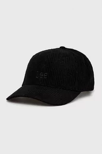 Czapki męskie - Lee czapka kolor czarny gładka - grafika 1