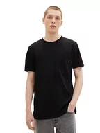 Koszulki męskie - TOM TAILOR Denim Koszulka męska 1038462, 2999, czarna, XS, 2999 - Black, XS - miniaturka - grafika 1