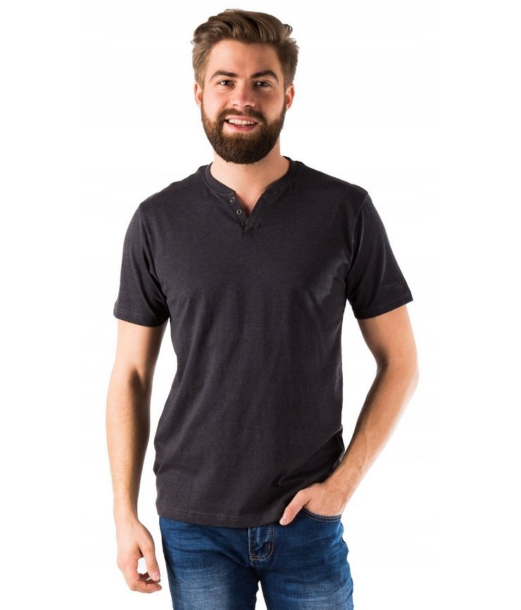 T-SHIRT GRAFITOWY koszulka męska w serek BASIC bawełniana L Pako Jeans