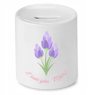Skarbonki - SKARBONKA DLA MAMY MATKI I LOVE YOU MOM PREZENT z Nadrukiem ze Zdjęciem + Opakowanie na prezent (wzór 04) - miniaturka - grafika 1