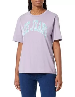 Koszulki i topy damskie - Lee Damska koszulka z okrągłym dekoltem, Jazzy Purple, L - grafika 1