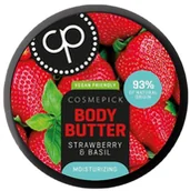 Balsamy i kremy do ciała - Cosmepick Body Butter masło do ciała z truskawką i bazylią 250ml - miniaturka - grafika 1