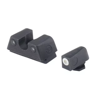 TruGlo - Trytowe przyrządy celownicze Tritium-X - Glock 17/19 - Niskie - Biała obwódka - TG231G1XW - Amunicja i osprzęt ASG - miniaturka - grafika 1