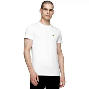 Koszulka męska 4F 4FWSS25TTSHM3096-10S Biały Roz. 5XL - Koszulki męskie - miniaturka - grafika 1