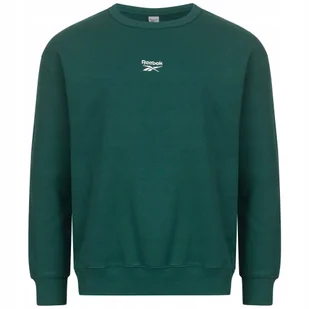 REEBOK - BLUZA MĘSKA - CL WDE FL CREW HT9773 ZIELONA - Bluzy męskie - miniaturka - grafika 1