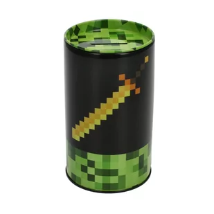 SKARBONKA STARPAK METALOWA OKRĄGŁA PIXEL GAME - Skarbonki - miniaturka - grafika 1