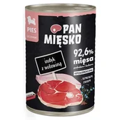 Mokra karma dla psów - PAN MIĘSKO - Karma mokra dla SZCZENIĄT indyk z wołowiną puszka 400g - miniaturka - grafika 1