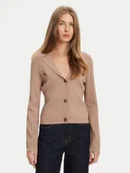 Swetry damskie - Guess Kardigan W5YR11 Z0130 Beżowy Regular Fit - miniaturka - grafika 1