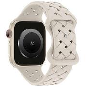 Akcesoria do smartwatchy - Pasek BELINE Silicone Woven do Apple Watch 4/5/6/7/8/9/SE/SE 2/SE 2022 (38/40/41mm) Beżowy - miniaturka - grafika 1