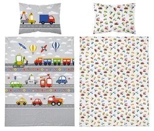 Pościel bawełniana dziecięca 100x135 5139b pojazdy - Pościel dla dzieci - miniaturka - grafika 1