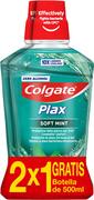 Płyny do płukania jamy ustnej - Eliksir ustny Colgate Plax Soft Mint Enjuague Bucal Antibacteriano 2 x 500 ml (8718951515406) - miniaturka - grafika 1