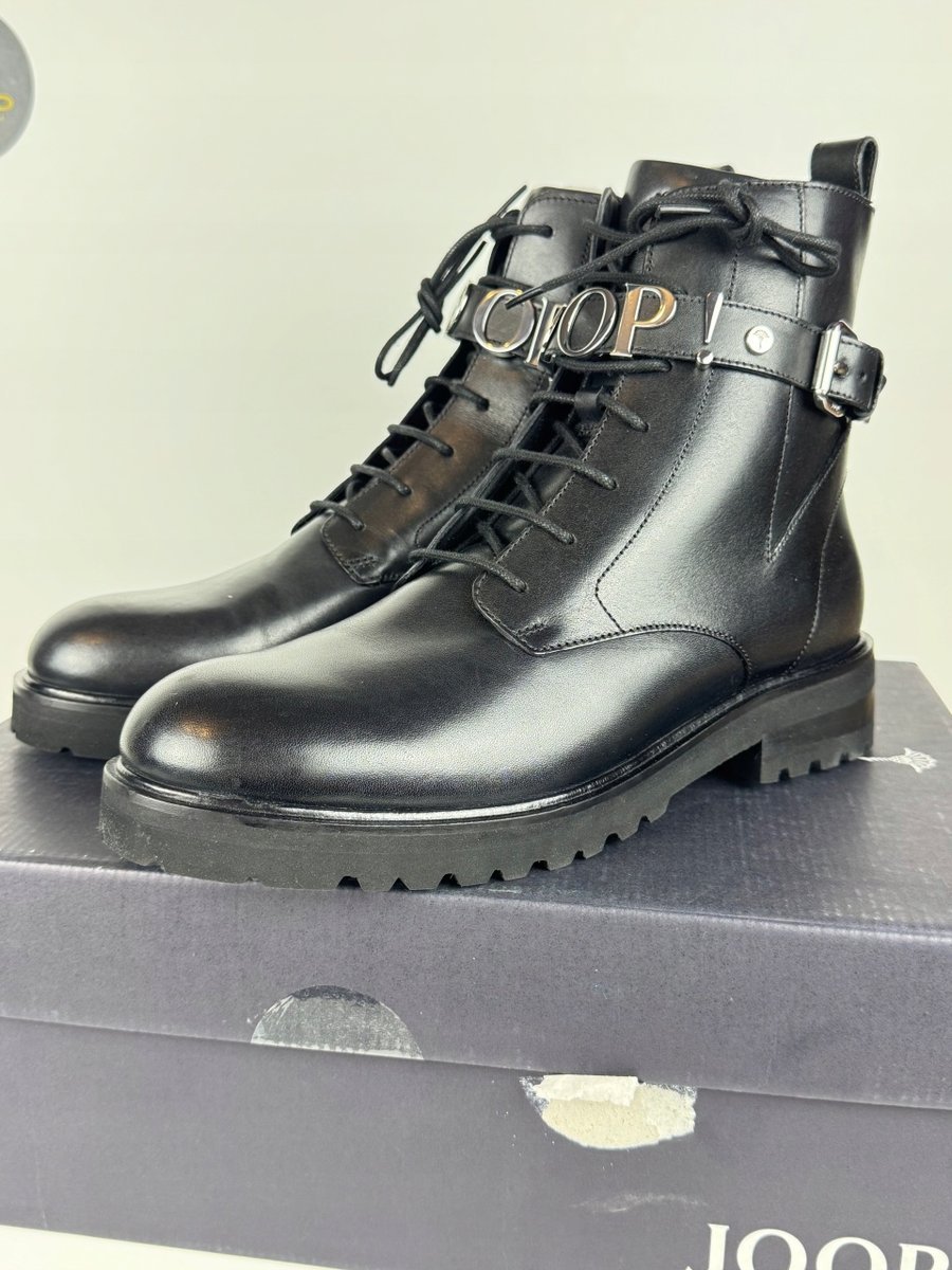 JOOP Lettera botki damskie skóra czarne 40 nowe premium
