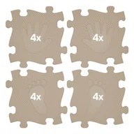 Biurka dla dzieci - ﻿WOOPIE Mata Sensoryczna Ortopedyczna Puzzle Ręce i Nogi 16 el. - Kolor Beżo - miniaturka - grafika 1