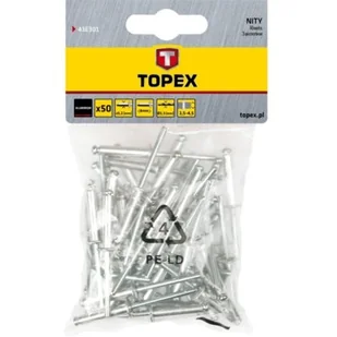 TOPEX Nity aluminiowe 4.8 x 8.0 mm, 50 szt. TOP-43E501 - Nitownice - miniaturka - grafika 1