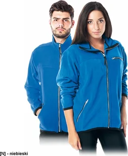 R.E.I.S. POLAR-HONEY - bluza, miły w dotyku krótko strzyżony polar, 100% poliester 290 g/m2, suwak, 3 zasuwane kieszenie - niebieski S - Bluzy męskie - miniaturka - grafika 1