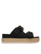Espadryle damskie - JENNY Espadryle LB-P1434-YLD Czarny - miniaturka - grafika 1