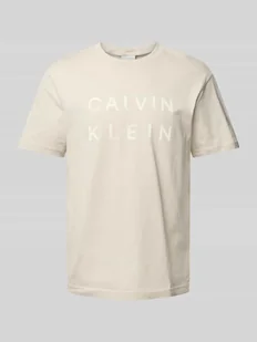 T-shirt z nadrukiem z logo - Koszulki męskie - miniaturka - grafika 1