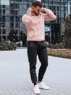 Dresy męskie - Dres męski różowo-czarny Dstreet AX0744-XL - miniaturka - grafika 1