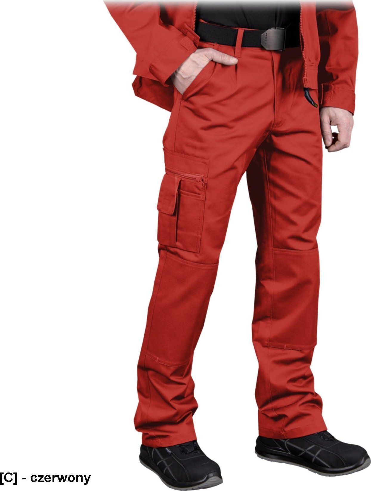 R.E.I.S. LH-VOBSTER - spodnie ochronne do pasa - czerwony 62