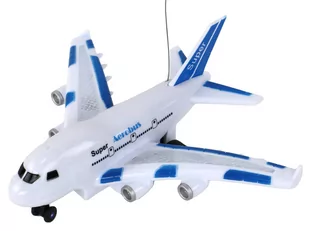 Samolot RC Zdalnie Sterowany Biały Aerobus Pilot Światła Dźwięki - Zabawki zdalnie sterowane - miniaturka - grafika 2