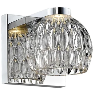 Kinkiet Lampa ścienna AURELIA W0404-01A-B5AC Zuma Line szklana OPRAWA LED 5W 3000K kula ball chrom przezroczysta - Lampy ścienne - miniaturka - grafika 1