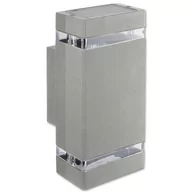 Lampy ogrodowe - LVT Lampa elewacyjna - kinkiet ogrodowy - oprawa zewnętrzna GU10 LED Hana kwadrat - Szara OO1251 - miniaturka - grafika 1