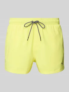 Spodenki kąpielowe o kroju regular fit z nadrukiem z logo - Kąpielówki męskie - miniaturka - grafika 1