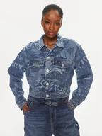 Kurtki damskie - Tommy Jeans Kurtka jeansowa Claire DW0DW17664 Niebieski Regular Fit - miniaturka - grafika 1