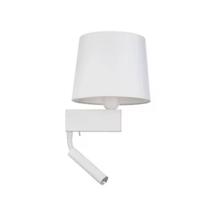 Nowodvorski Klasyczna LAMPA ścienna CHILLIN abażurowa OPRAWA kinkiet z peszlem do czytania biały 8216 - Lampy ścienne - miniaturka - grafika 1