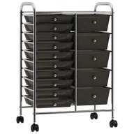 Wózki magazynowe - Wózek XXL VIDAXL, czarny, 63x36,5x90,5 cm - miniaturka - grafika 1