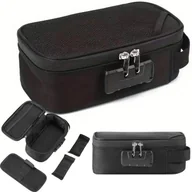 Nerki - Organizer Podróżny Saszetka Nerka Futerał Case Z Zamkiem Szyfrowym Czarny - miniaturka - grafika 1