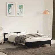 Inne meble do sypialni - Lumarko Rama łóżka z zagłówkiem, czarna, 120x200 cm, aksamitna - miniaturka - grafika 1