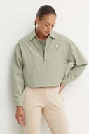 Kurtki damskie - Guess kurtka AURLIE damska kolor zielony przejściowa oversize V4YH02 WG982 - miniaturka - grafika 1