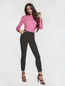 Spodnie damskie - Damskie spodnie Aylin czarne Bas Bleu r.S - miniaturka - grafika 1