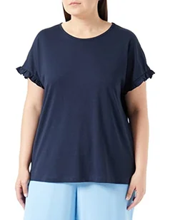 VERO MODA CURVE Vmdana SS O-Neck Top JRS Ga Cur T-shirt damski, granatowy blezer, 52/54/Duże rozmiary - Koszulki i topy damskie - miniaturka - grafika 1
