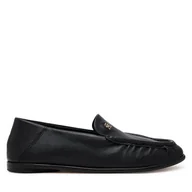 Półbuty damskie - Półbuty Tommy Hilfiger Soft Leather Squared Toe Loafer FW0FW08412 Czarny - miniaturka - grafika 1