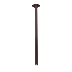Lampa sufitowa metalowa ALHA 9425 Dohar tuba do jadalni brązowa - Lampy sufitowe - miniaturka - grafika 1
